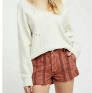 Free People Great Expectations button fly shorts